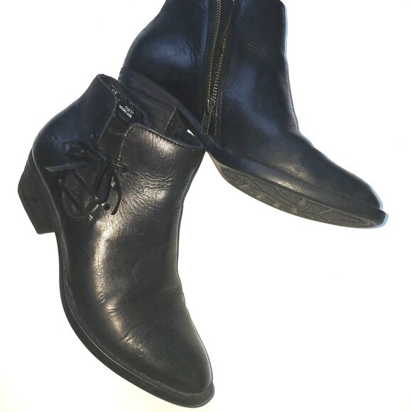 Born Børn Leather Ankle Boots Booties Warm Lining Zipper Size 8M Handcrafted - Picture 3 of 14
